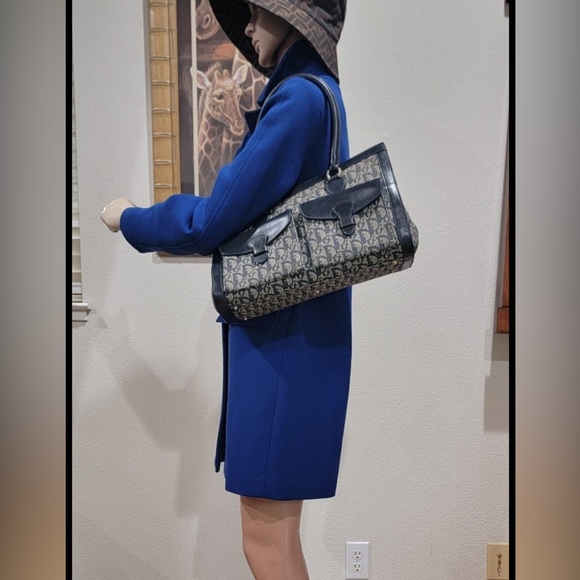 CHRISTIAN DIOR vintage diorissimo double pocket trotter tote